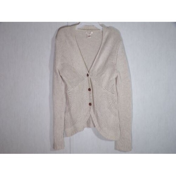 Sundance Cardigan Sweater Womens Size M Medium Natural 3 Button - Picture 1 of 5